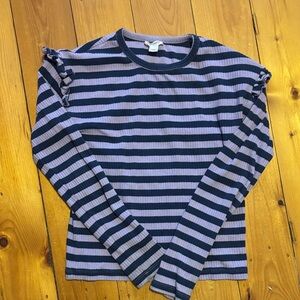 Crewcuts Purple and Black Striped Kids Top